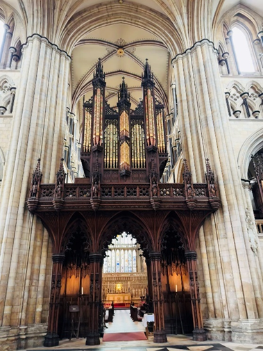 The Snetzler organ vewed from the nave